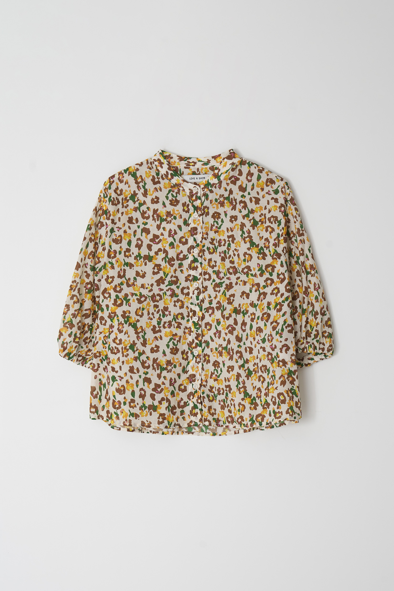 leopard print volume blouse